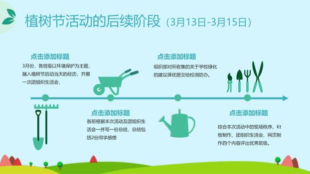 植树节公益倡议手绘PPT模板6