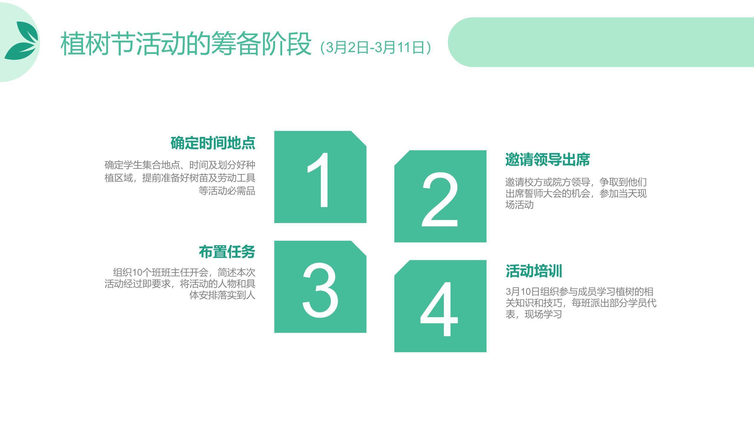 植树节启动仪式扁平PPT模板4