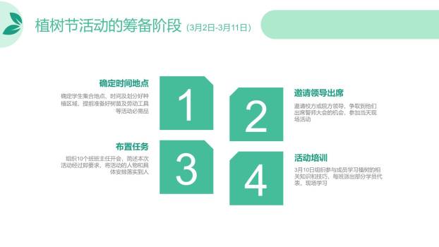 植树节启动仪式扁平PPT模板4