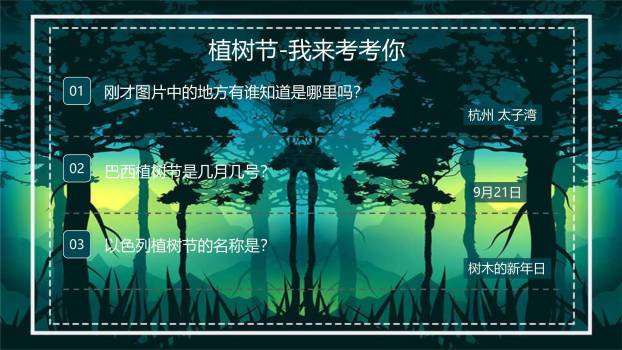 植树节生态保护极简PPT模板9