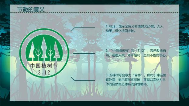 植树节生态保护极简PPT模板2