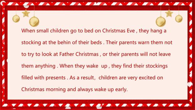 圣诞节手绘水彩驯鹿贺卡PPT模板7