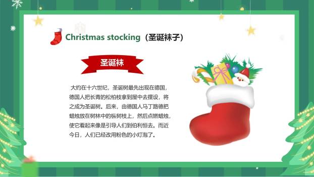 圣诞节房屋造型英语课件PPT模板2