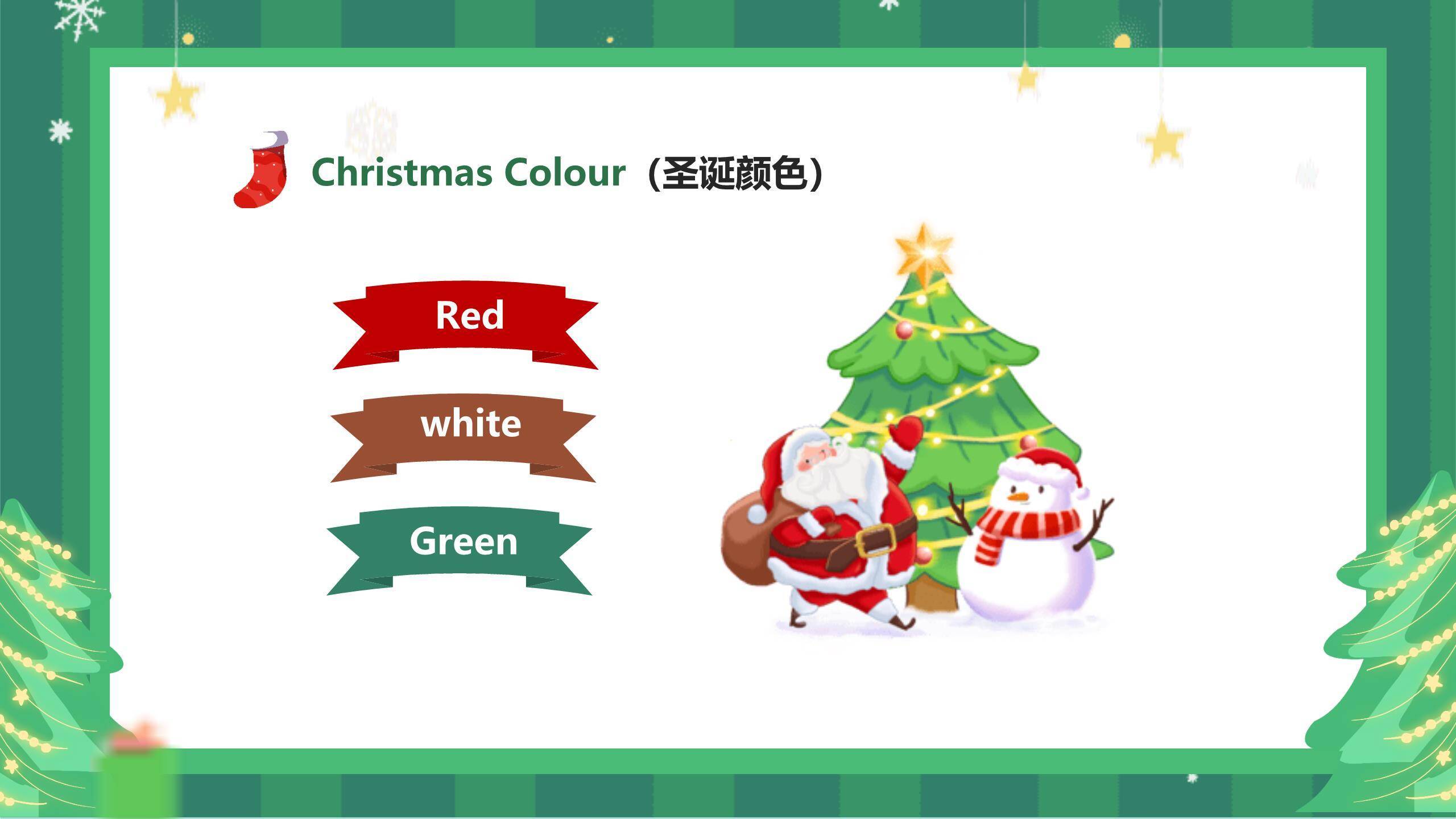 圣诞节房屋造型英语课件PPT模板4