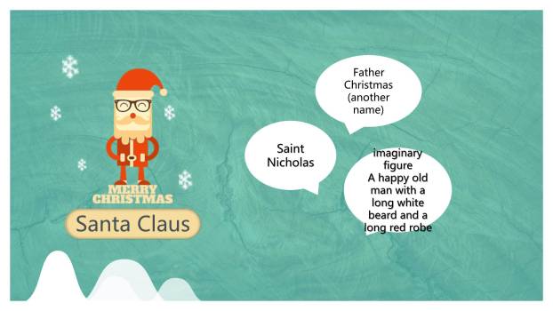 圣诞节手绘驯鹿跨年祝福PPT模板4