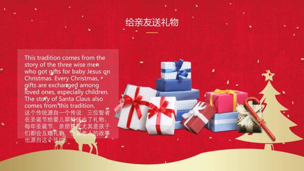 圣诞节卡通圣诞老人英文课件PPT模板8