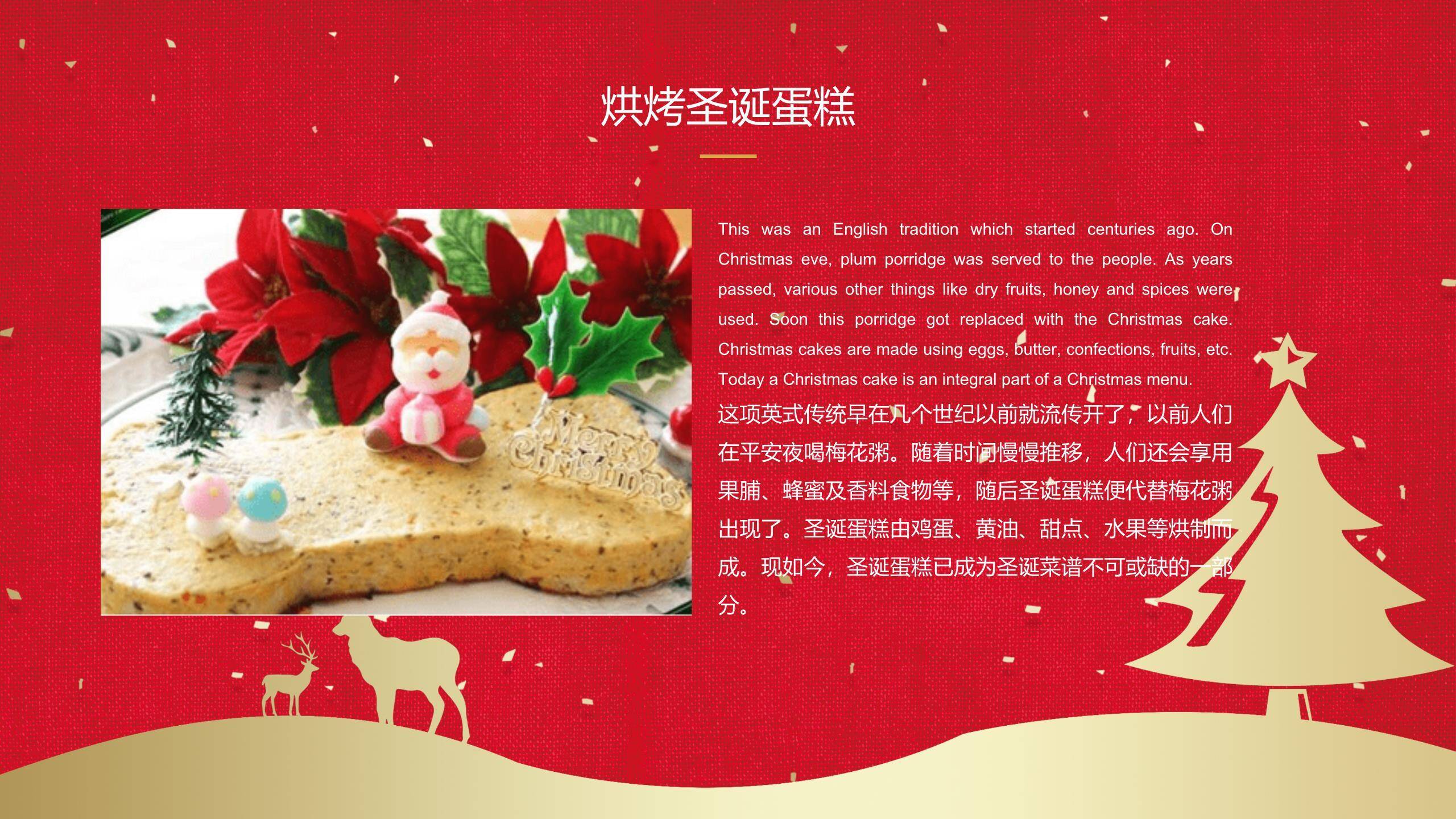 圣诞节卡通圣诞老人英文课件PPT模板5