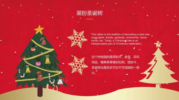 圣诞节卡通圣诞老人英文课件PPT模板6