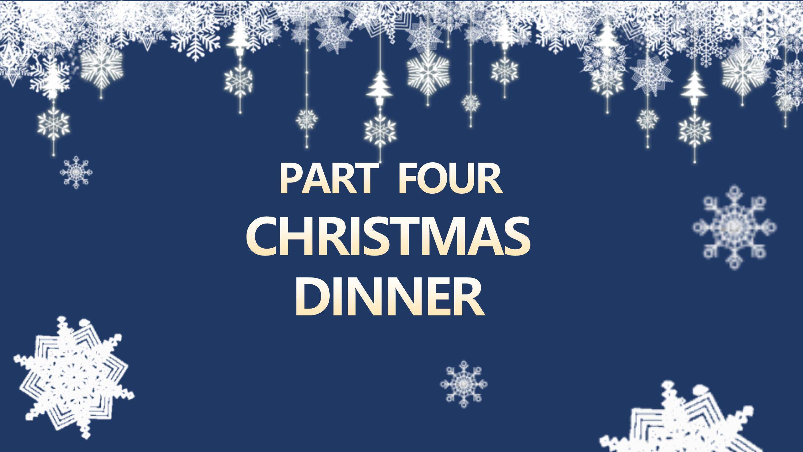 圣诞节简约雪花英文介绍PPT模板8