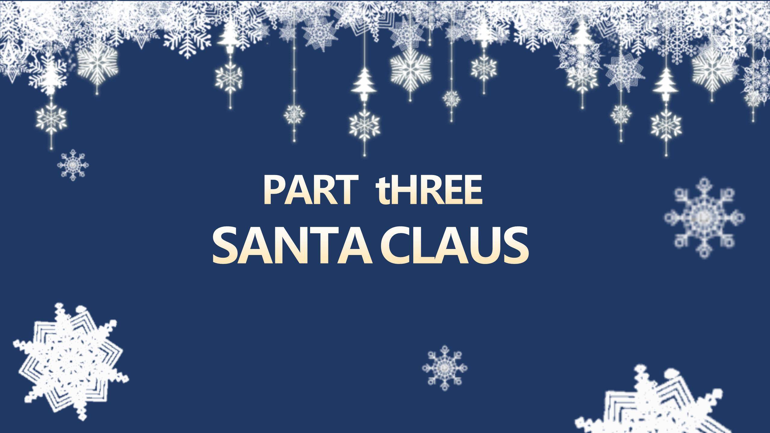 圣诞节简约雪花英文介绍PPT模板5