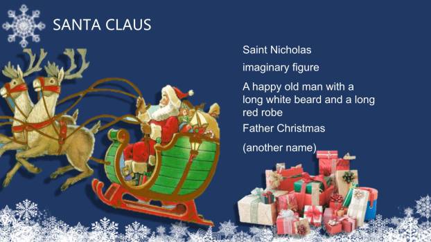 圣诞节简约雪花英文介绍PPT模板6