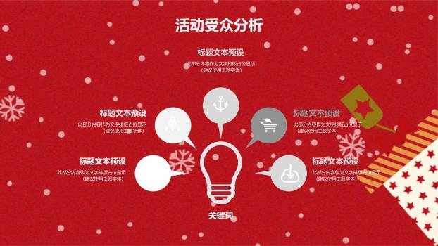 圣诞节卷轴雪人动态祝福PPT模板2