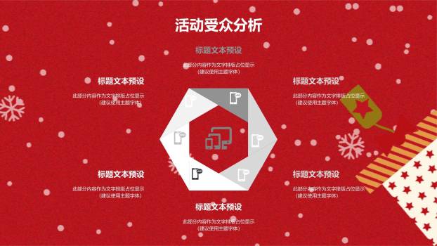 圣诞节卷轴雪人动态祝福PPT模板3