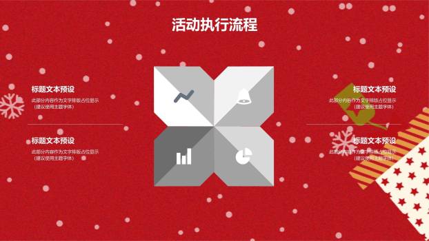 圣诞节卷轴雪人动态祝福PPT模板7