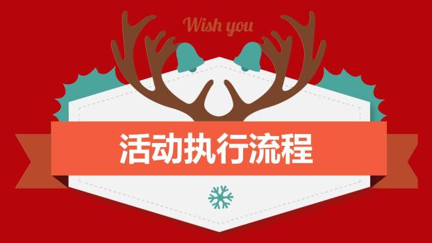 圣诞节手绘蓝色花环策划PPT模板6