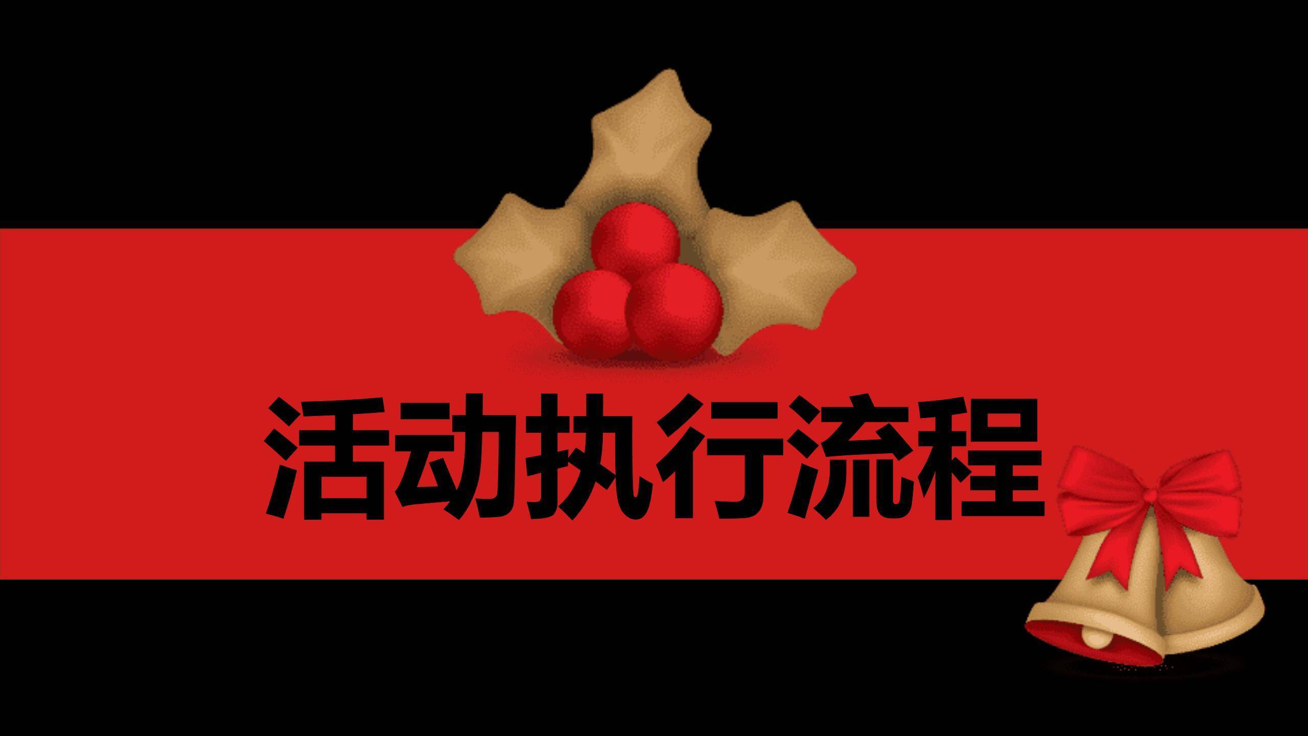 圣诞节黑红潮流活动方案PPT模板5