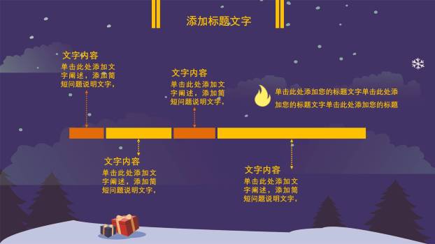 圣诞节夜空满月活动策划PPT模板3