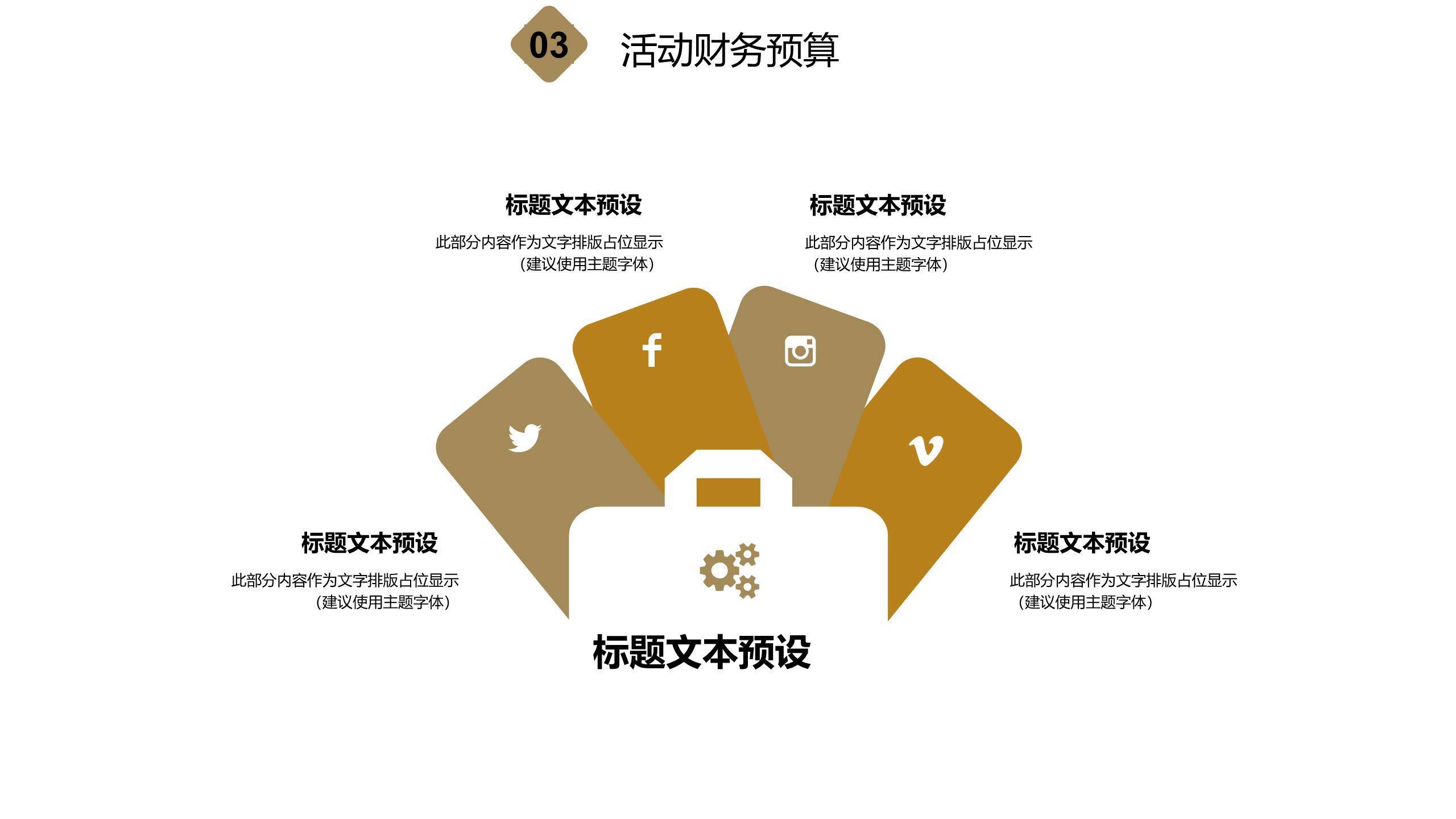 圣诞节金色复古宣传策划PPT模板7