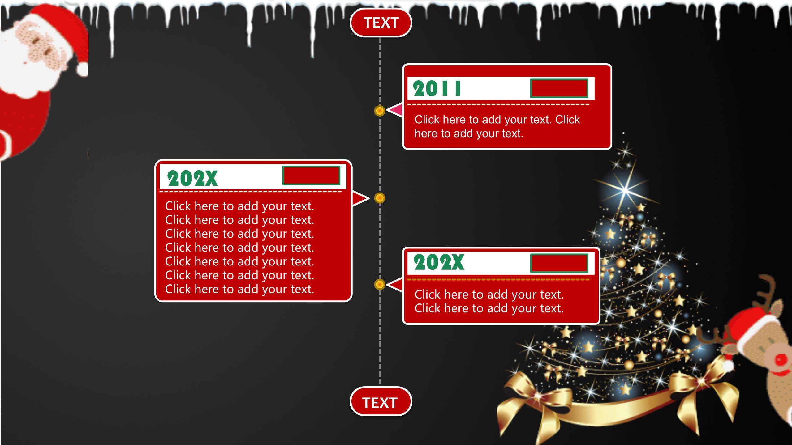 圣诞节黑板手绘趣味标题PPT模板6