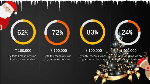 圣诞节黑板手绘趣味标题PPT模板7