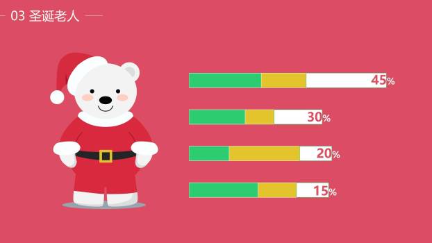圣诞节粉色文艺小清新PPT模板9