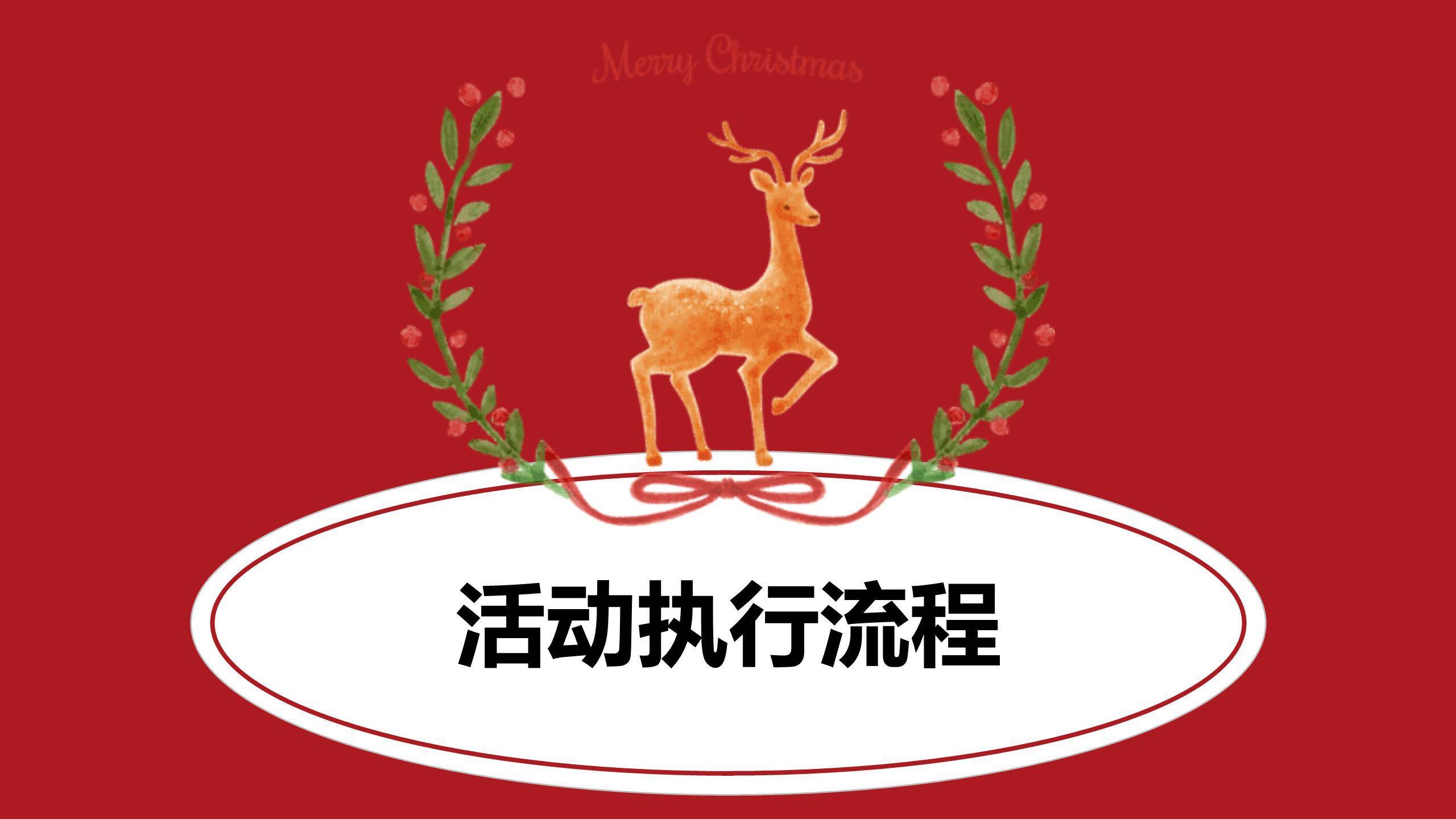 平安夜圣诞老人探头主题PPT模板5