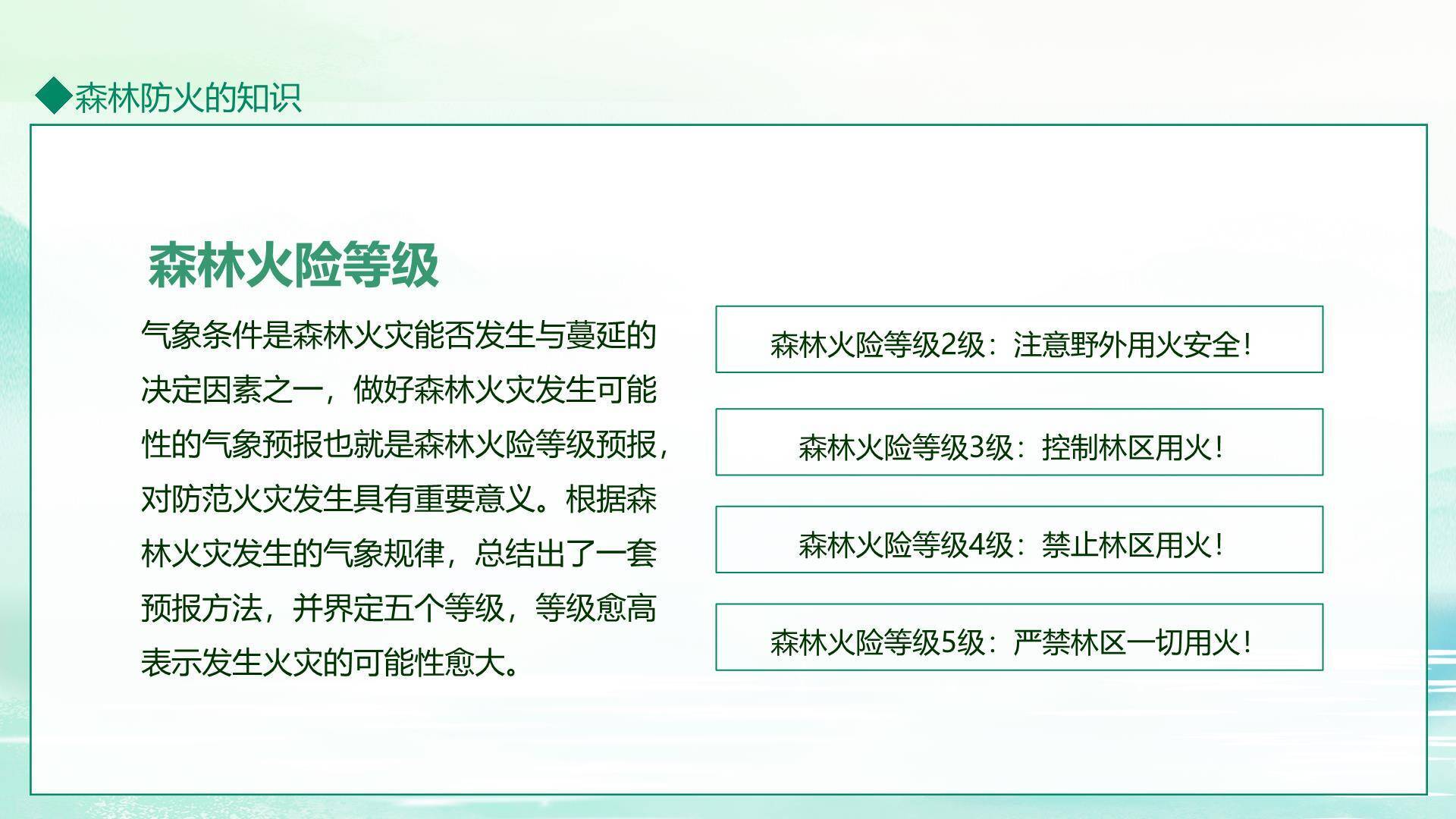 卡通风格清明节森林防火安全教育PPT模板1