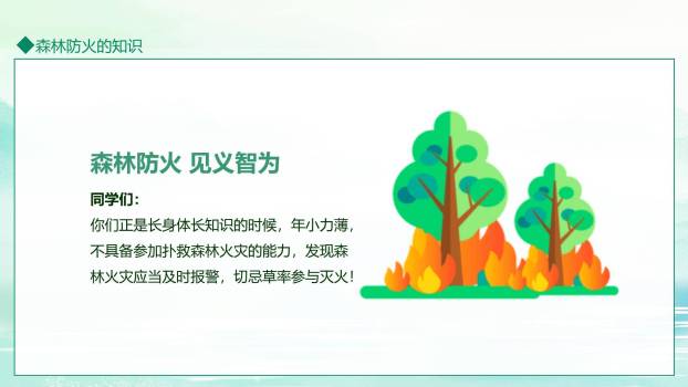 卡通风格清明节森林防火安全教育PPT模板3