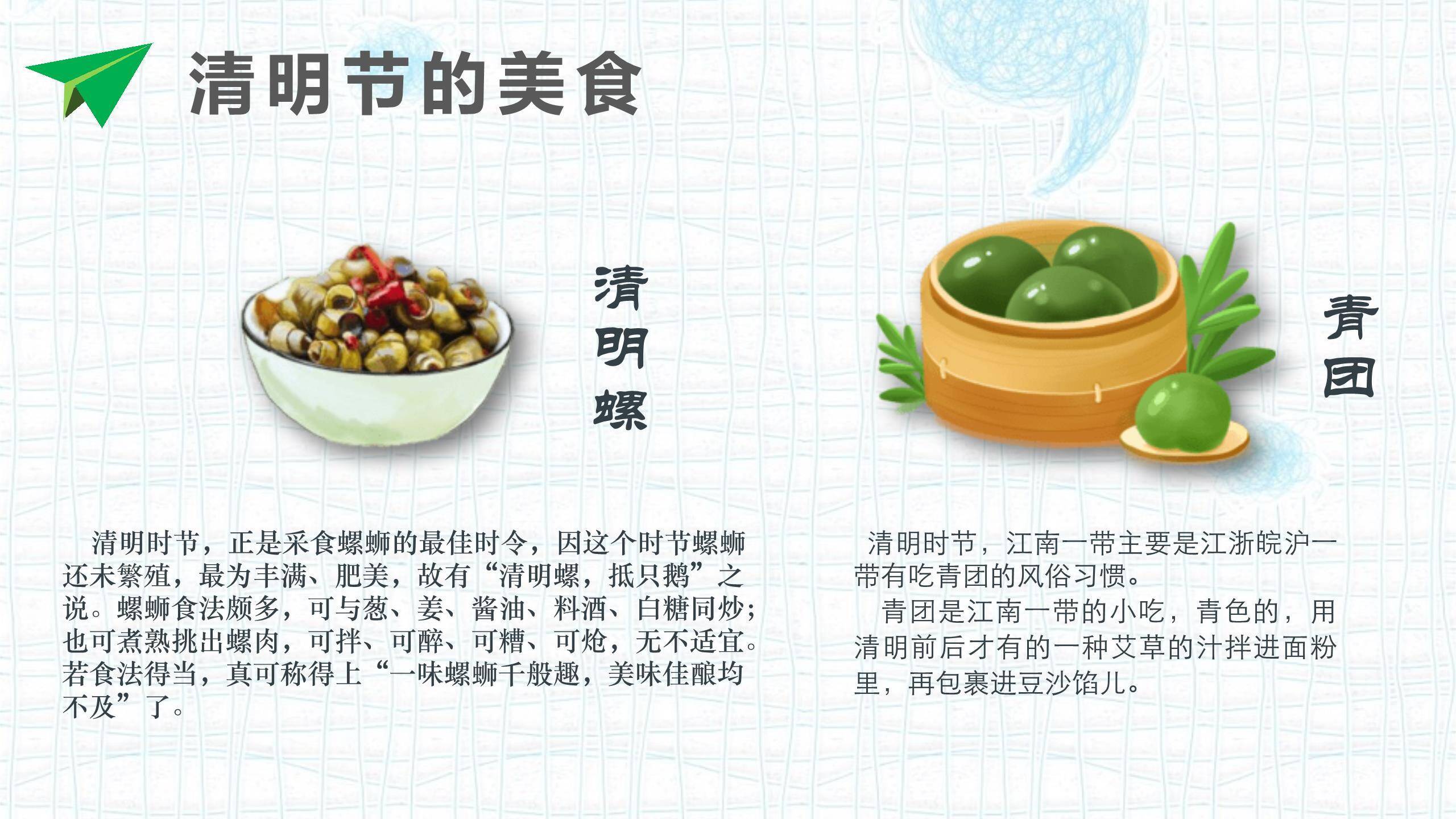 儿童卡通清明节传统文化PPT模板8