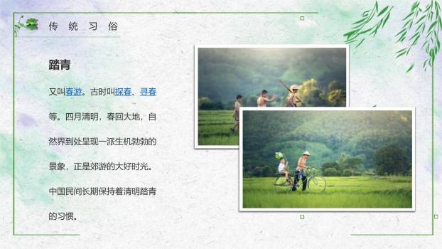 简约清新清明节通用宣传PPT模板2