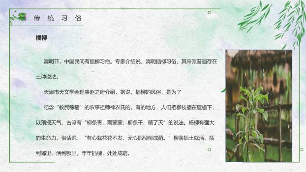 简约清新清明节通用宣传PPT模板4