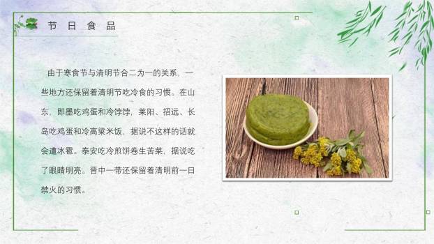 简约清新清明节通用宣传PPT模板7