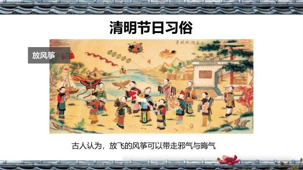 传统复古清明节文明祭扫班会PPT模板4
