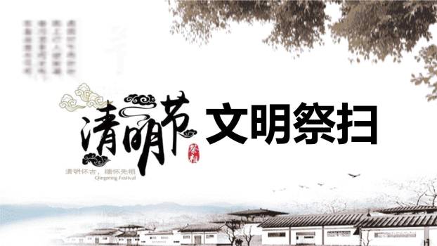 传统复古清明节文明祭扫班会PPT模板6