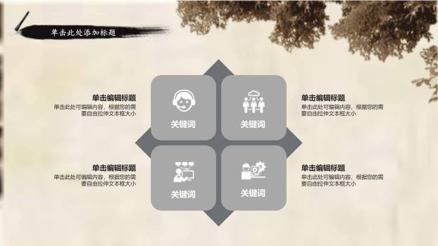 传统复古清明节精美展示PPT模板3