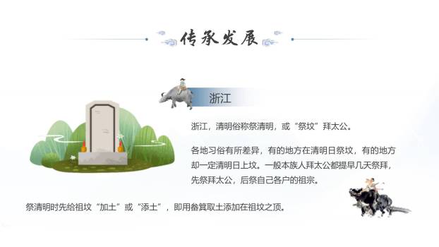 水墨插画清明节追思哀思PPT模板7
