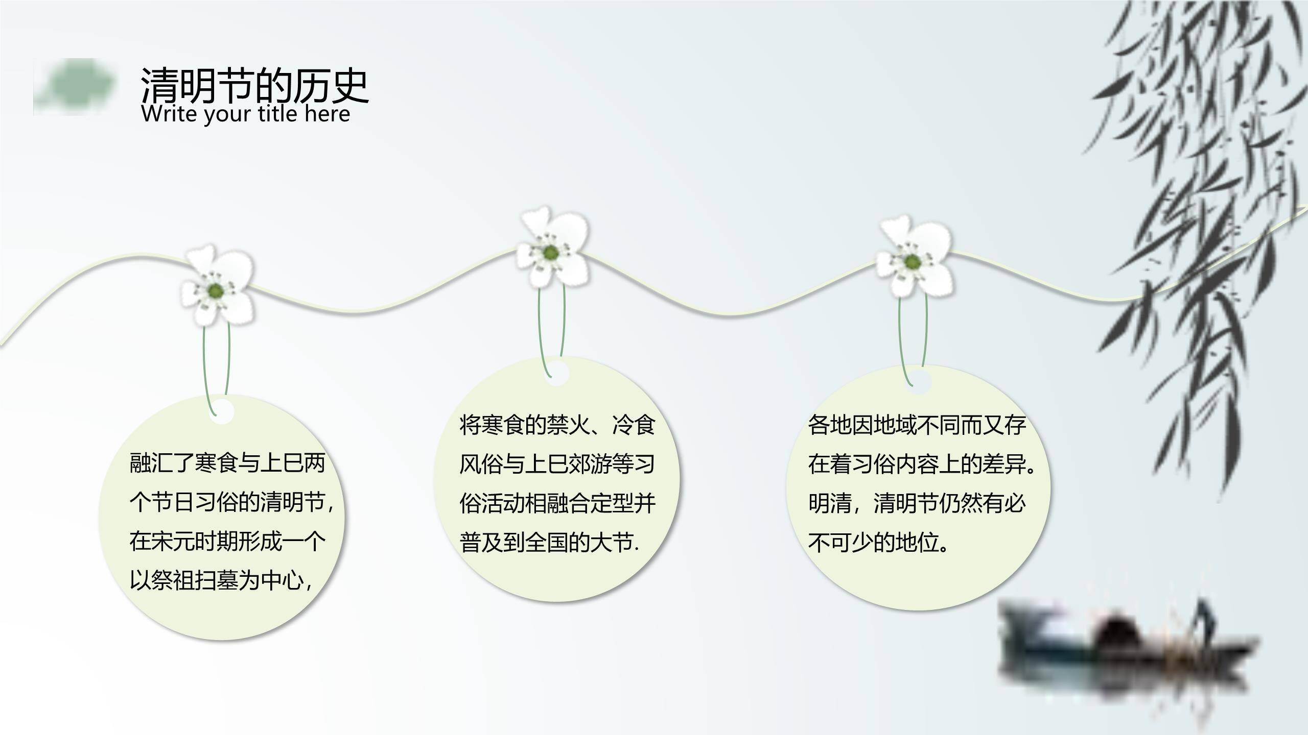 文人雅集清明节诗词赏析PPT模板7