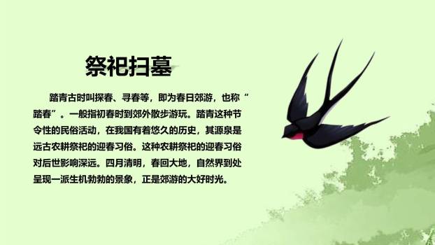 国风意境清明节诗意文化PPT模板3