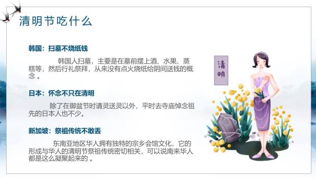 简约国风清明节传统文化PPT模板7