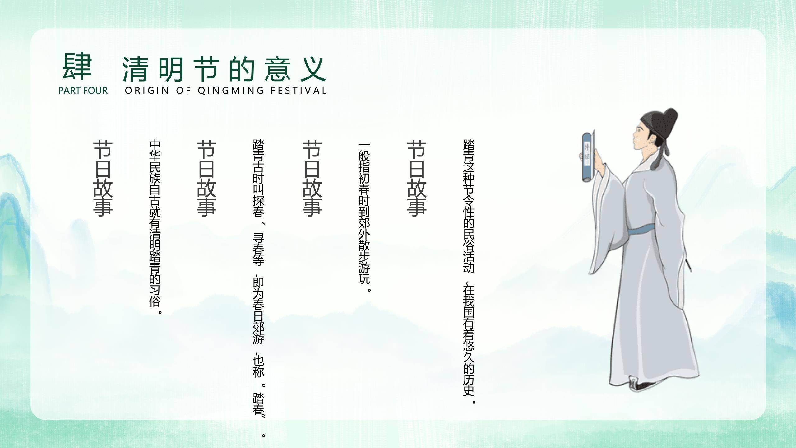 水墨国风清明节节气科普PPT模板9