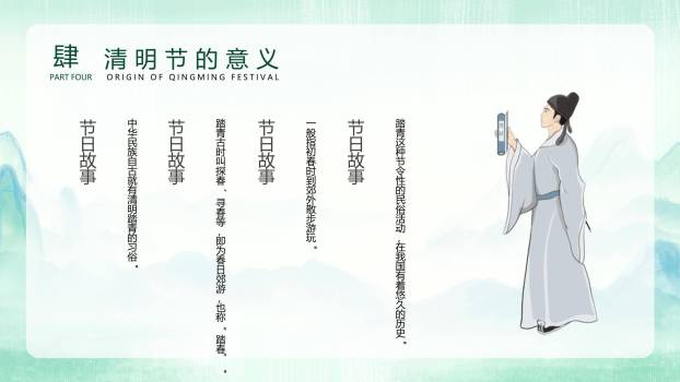 水墨国风清明节节气科普PPT模板9