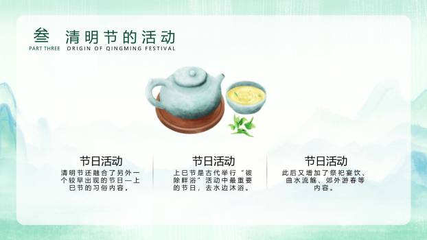 水墨国风清明节节气科普PPT模板3