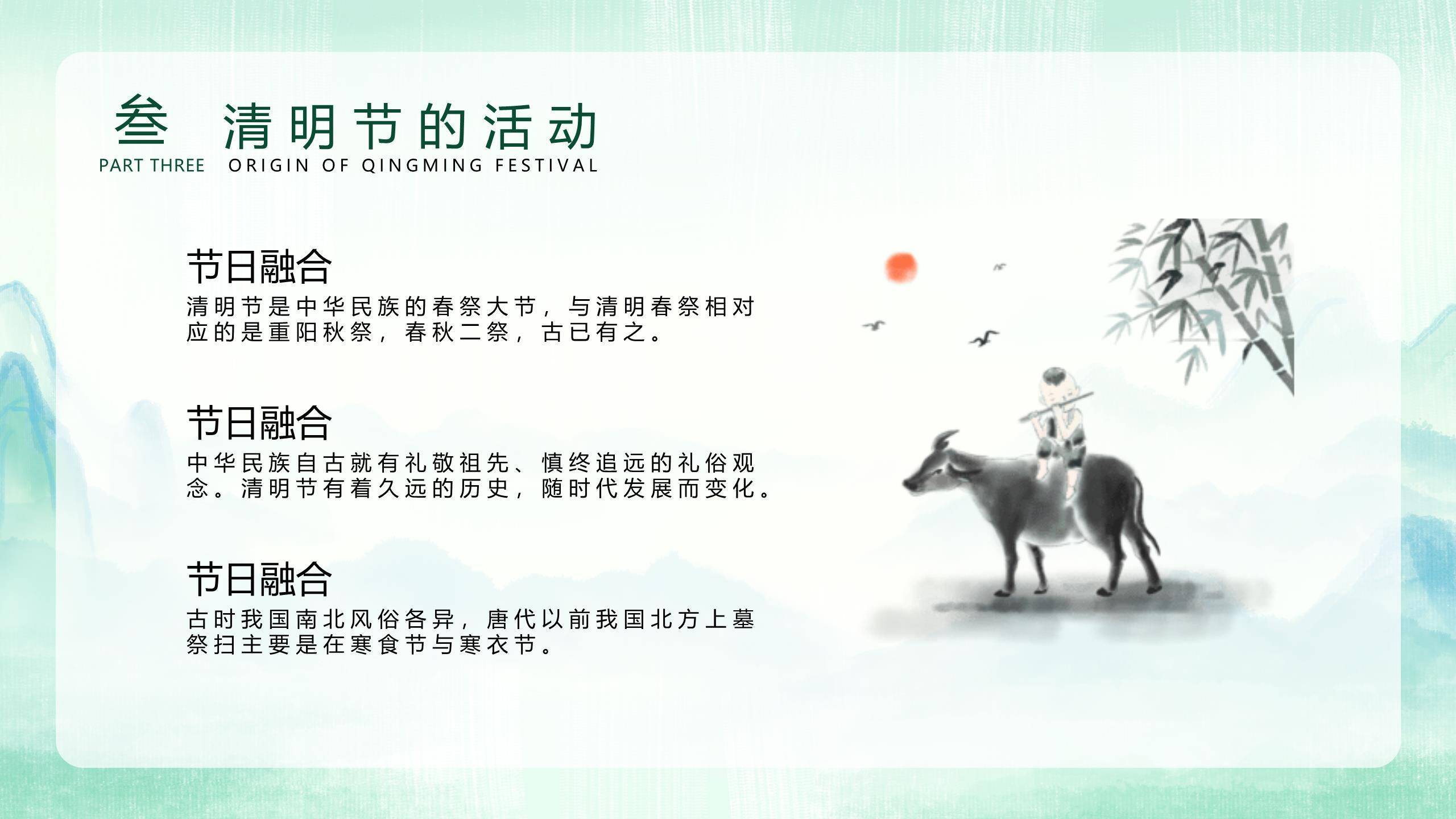 水墨国风清明节节气科普PPT模板5