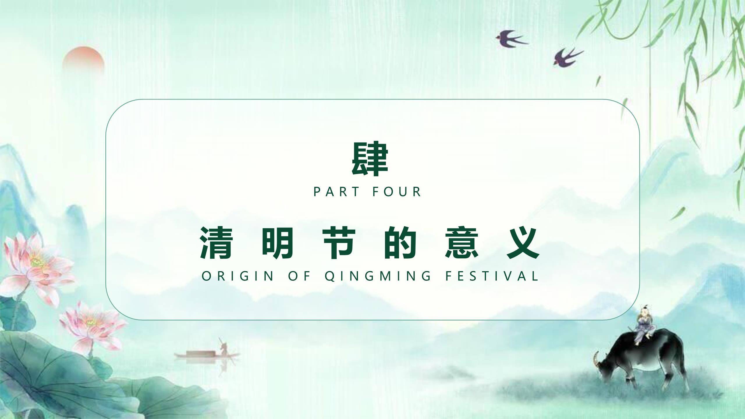 水墨国风清明节节气科普PPT模板6