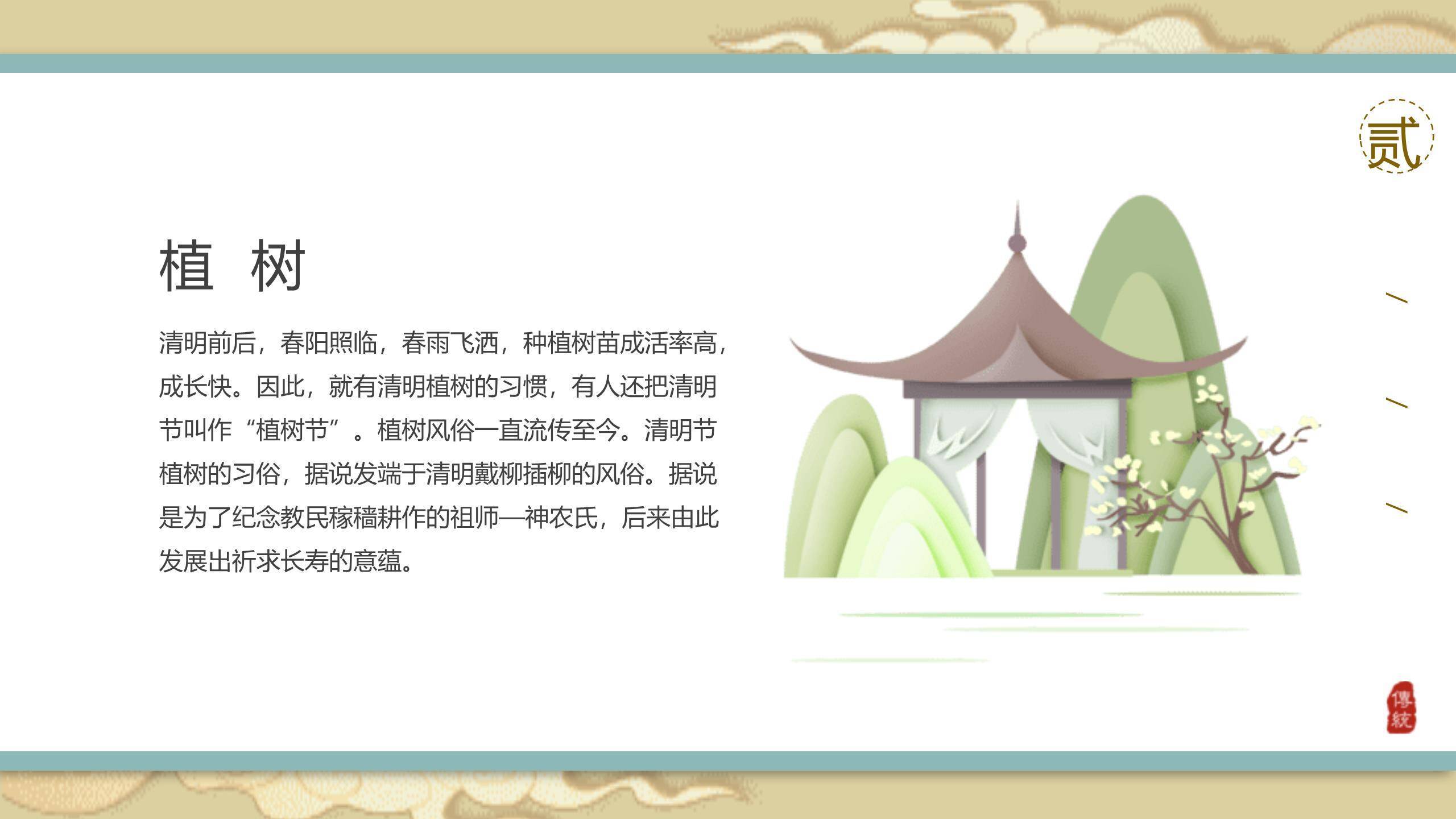 微立体清明节文化介绍PPT模板1