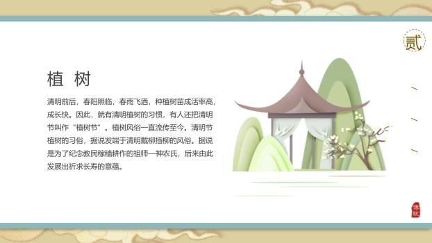 微立体清明节文化介绍PPT模板1