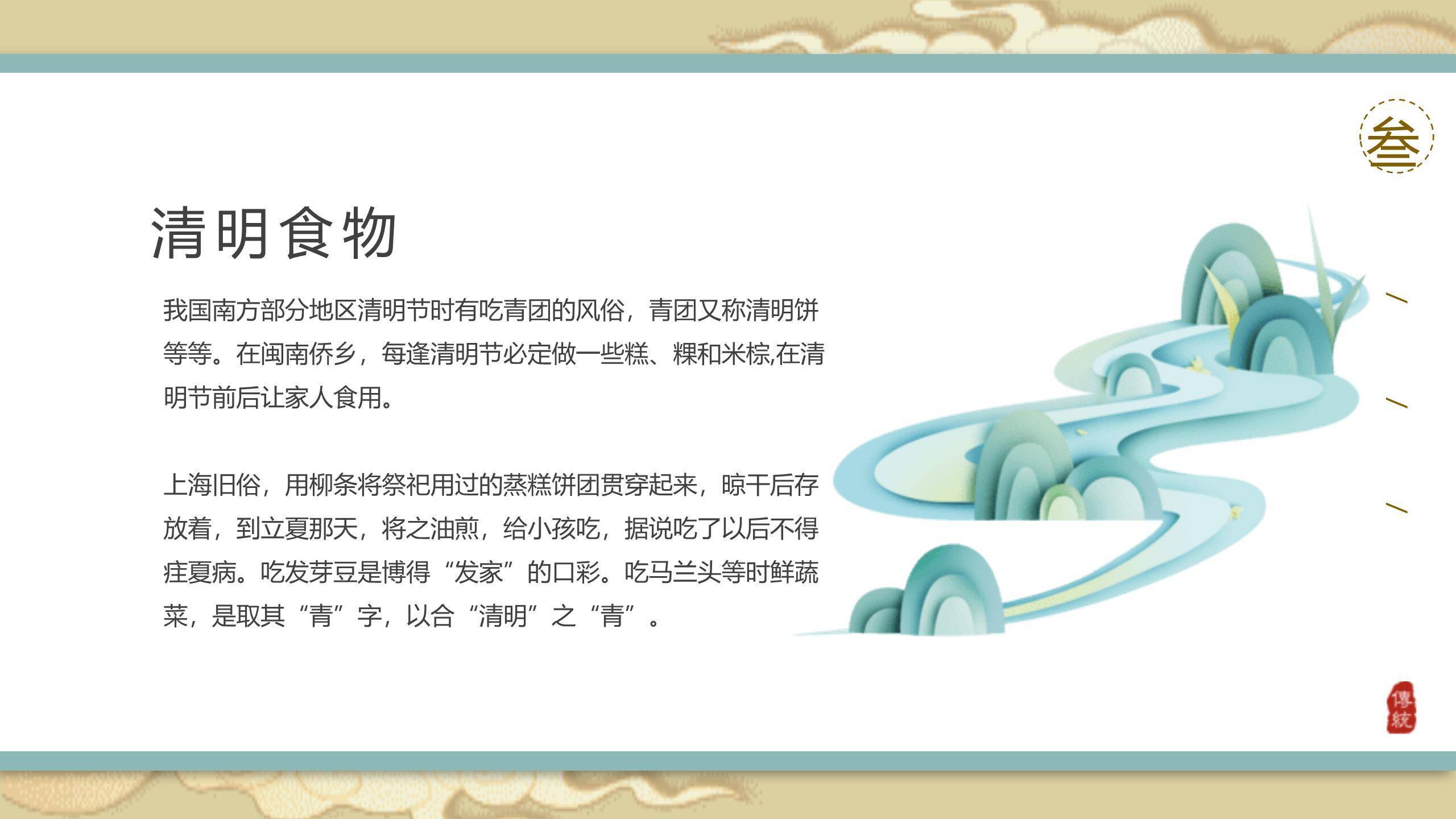 微立体清明节文化介绍PPT模板6