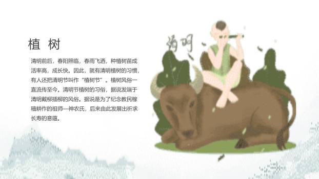 中国风清明节习俗讲解PPT模板1