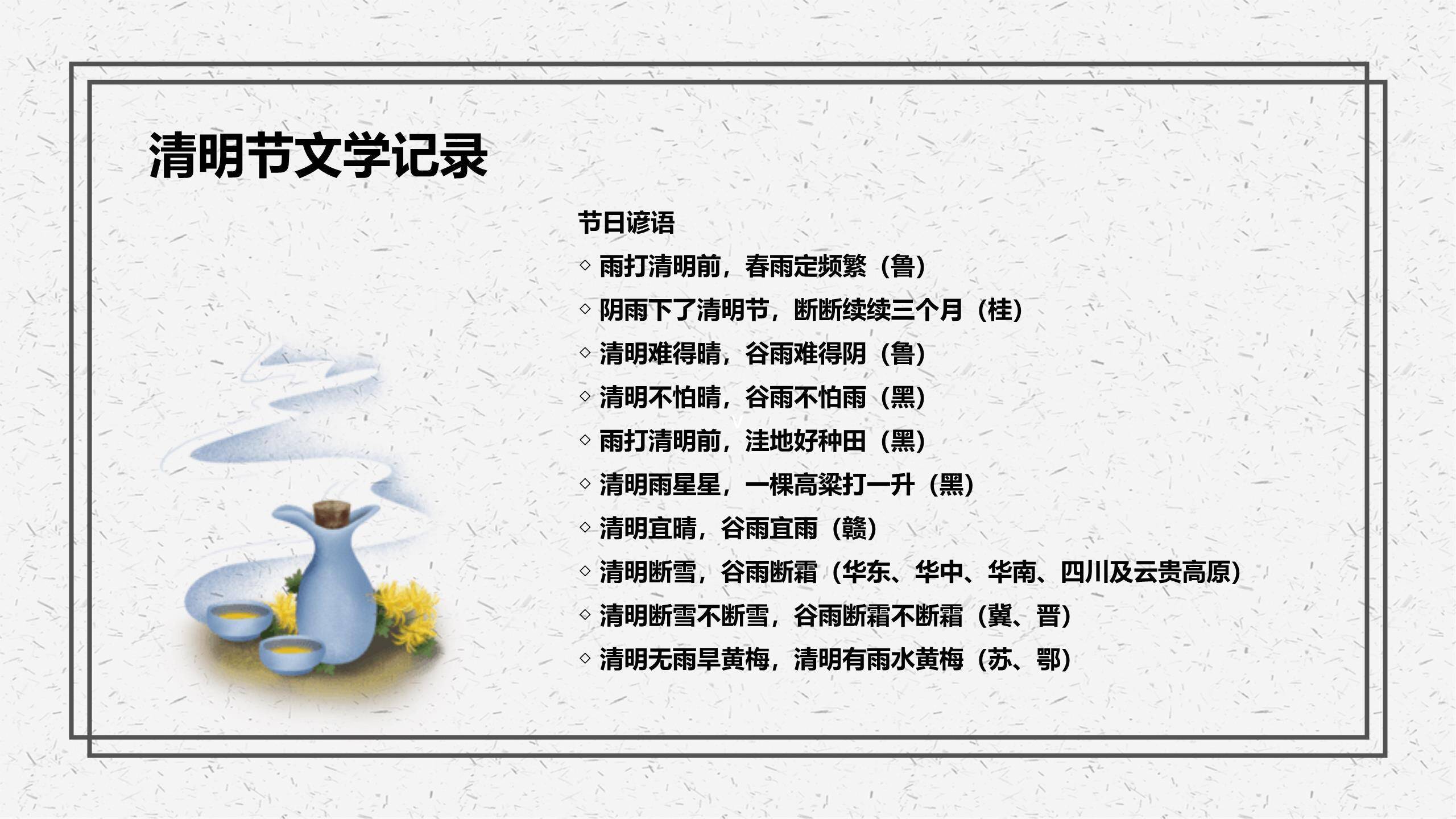 水墨国风清明节节日介绍PPT模板9