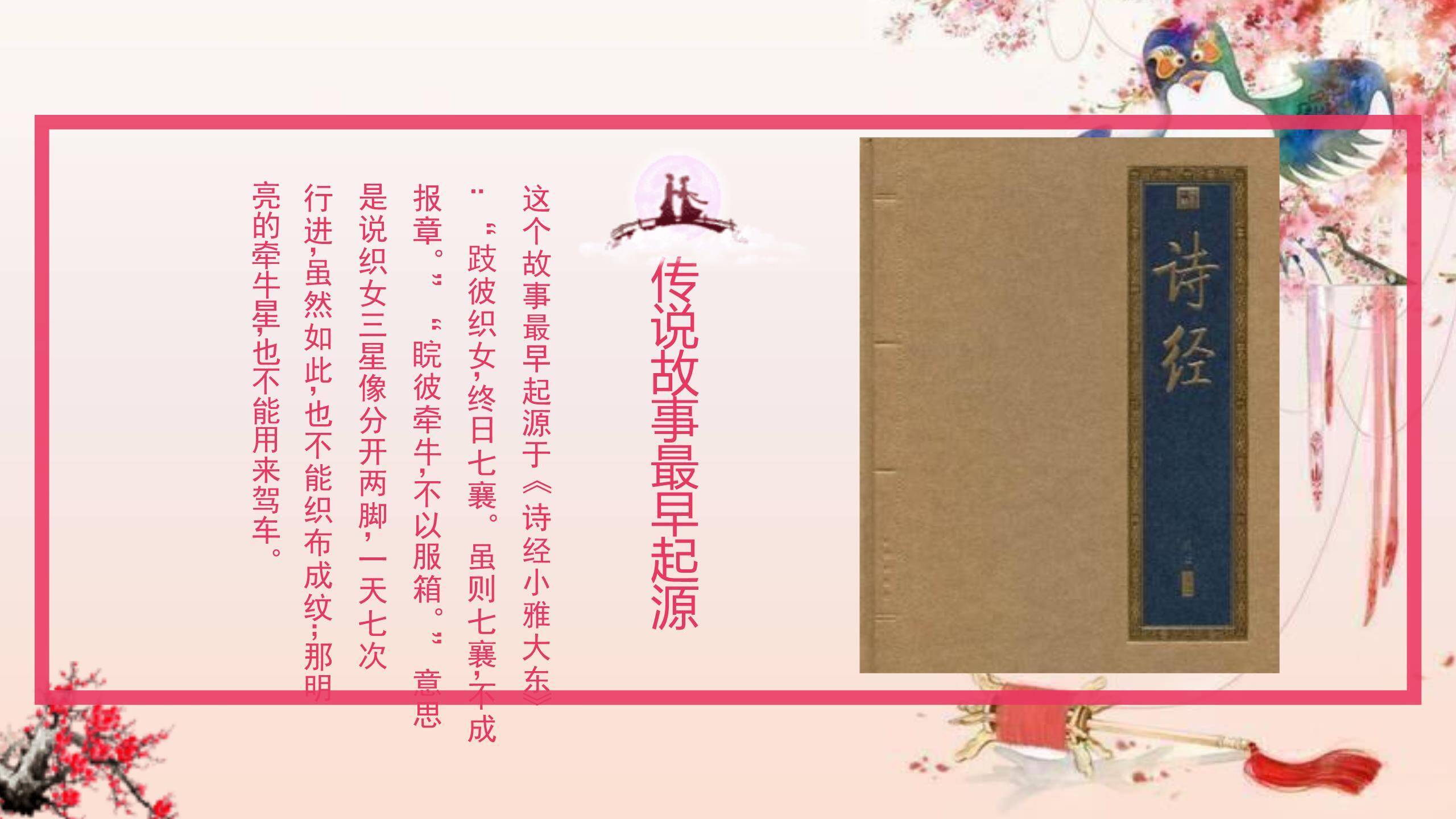 七夕节诗词文化手绘PPT模板2